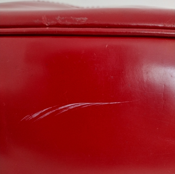 Burberry Red Shoulder Bag Quilted Large Grande Tote Bag Made In Italy Authentic - Picture 8 of 16